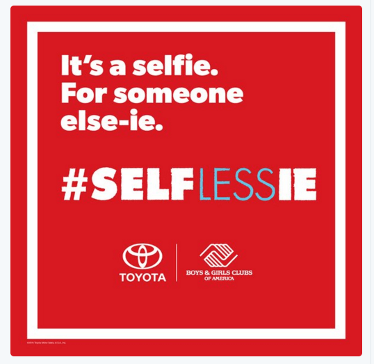 Toyota selflessie campaign