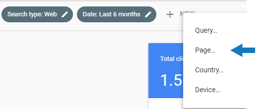 Filter by Page Google Search Console